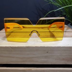 Rimless Orange Sunglasses